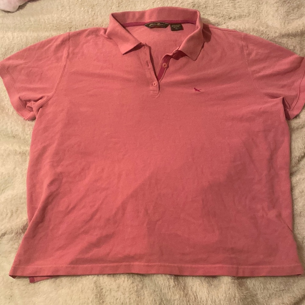 eddie bauer pink polo